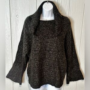 Jones New York Dark Brown Cowl Neck Sweater